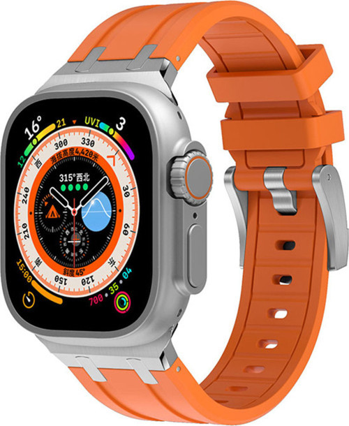 Watch Ultra 49Mm Uyumlu Krd-89 Uyumlu Klfs Kordon-Turuncu