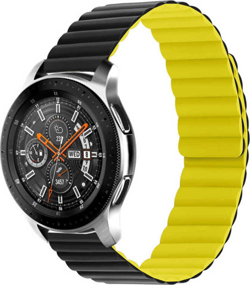 Gear S3 Uyumlu Krd-52 Klfs Kordon-Siyah-Sarı