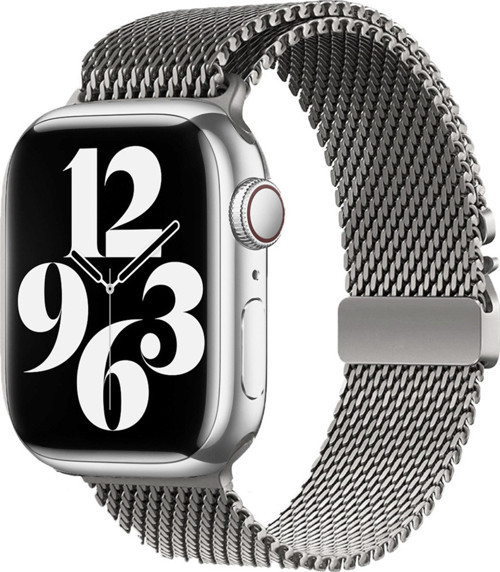 Apple Watch 42Mm Klfs Krd-121 Metal Hasır Kordon-Gri
