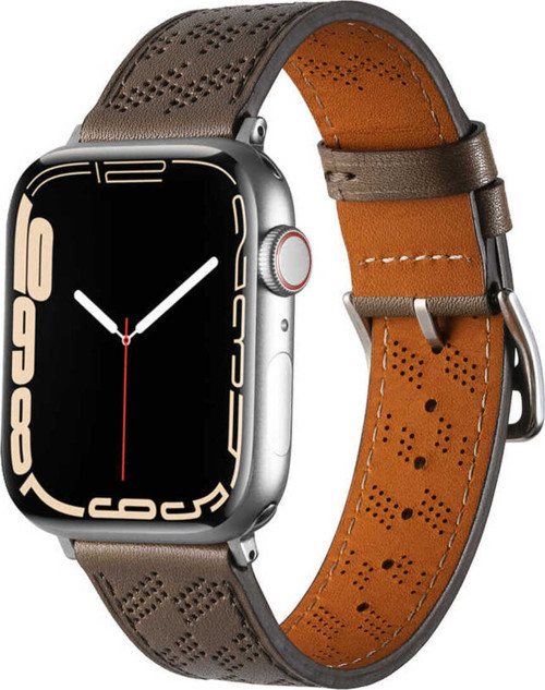 Watch 42Mm Uyumlu Krd-76 Pu Deri Kordon Strap Kayış Klfs- Gri