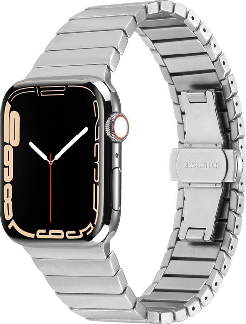 Watch 44Mm Kordon Uyumlu Krd-79 Metal Strap Kayış Klfs- Gümüş