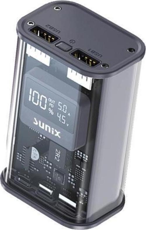 12000 Mah 22.5W Dual Usb Led Göstergeli Powerbank Gri Pb-44