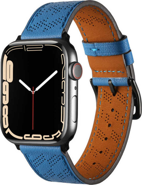 Watch 42Mm Uyumlu Krd-76 Pu Deri Kordon Strap Kayış Klfs- Mavi