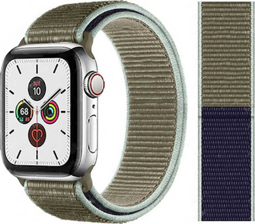 Watch Ultra 49Mm Kordon Uyumlu Krd-03 Hasır Strap Kayış Klfs- 46-Khaki