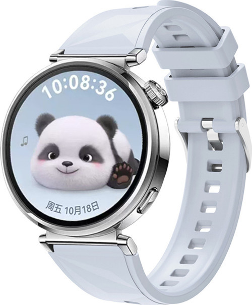 Huawei Gt4 41Mm Uyumlu Klfs Krd-129 18Mm Silikon Kordon Strap Kayış-Buz Mavisi