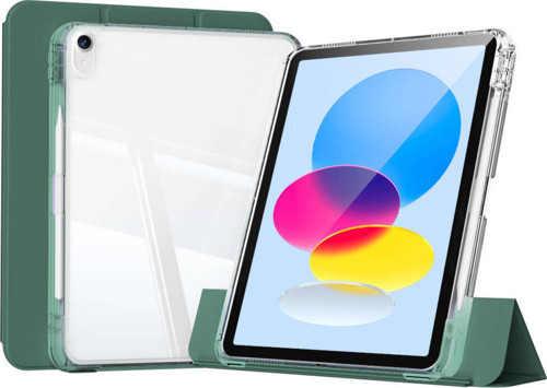 İpad 10.9 2022 (10.Nesil) Kılıf Magnetik Ayrılabilen Airbagli Klfs Sliding Tablet Kılıfı - Koyu Ye