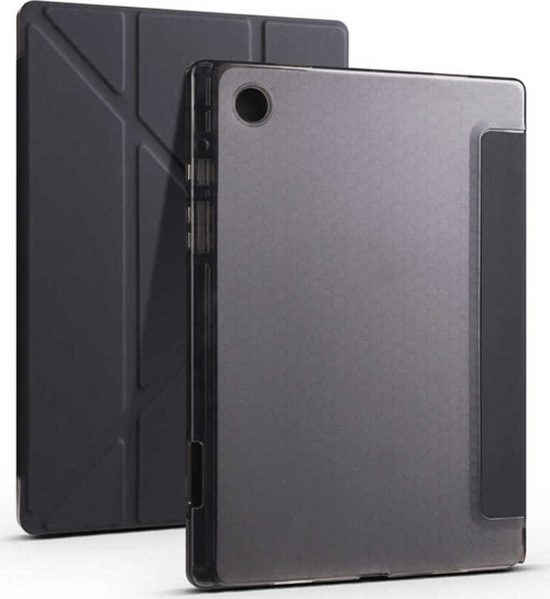 Galaxy Tab A8 10.5 Sm-X200 (2021) Kılıf Uyumlu Klfs Tri Folding Kalem Bölmeli Standlı Kılıf-Siyah