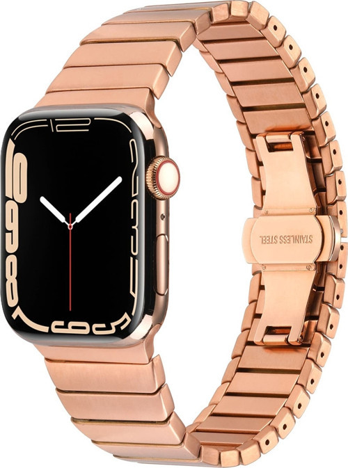 Watch 42Mm Kordon Uyumlu Krd-79 Metal Strap Kayış Klfs- Rose Gold