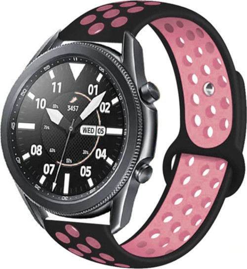 Galaxy Watch 46Mm (22Mm) Krd-02 Uyumlu Klfs Kordon-Siyah-Rose Gold