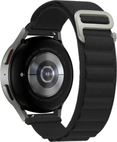 Galaxy Watch 42Mm Uyumlu Krd-74 20Mm Hasır Klfs Kordon-Siyah