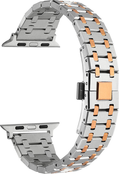 Watch 40Mm Uyumlu Krd-83 Metal Klfs Kordon-Gümüş-Rosegold