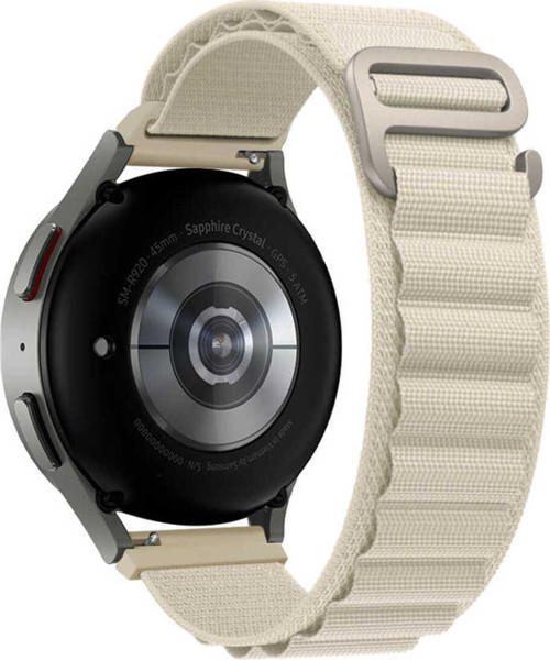 Galaxy Watch 42Mm Uyumlu Krd-74 20Mm Hasır Klfs Kordon-Beyaz