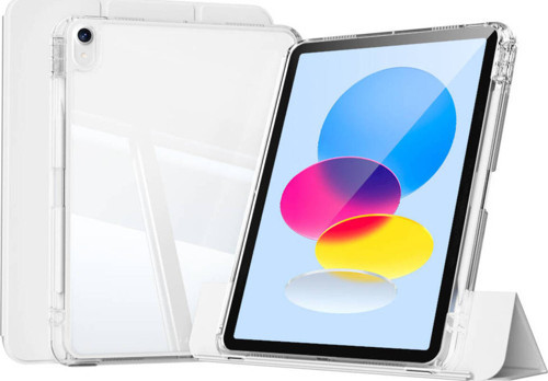 İpad 10.9 2022 (10.Nesil) Kılıf Magnetik Ayrılabilen Airbagli Klfs Sliding Tablet Kılıfı - Gri