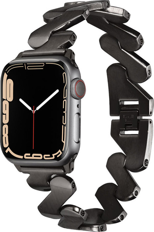 Watch 38Mm Kordon Uyumlu Krd-80 Metal Strap Kayış Klfs- Siyah
