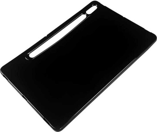 Galaxy Tab S7 T870 Kılıf Uyumlu Klfs Tablet Süper Silikon Kapak-Siyah