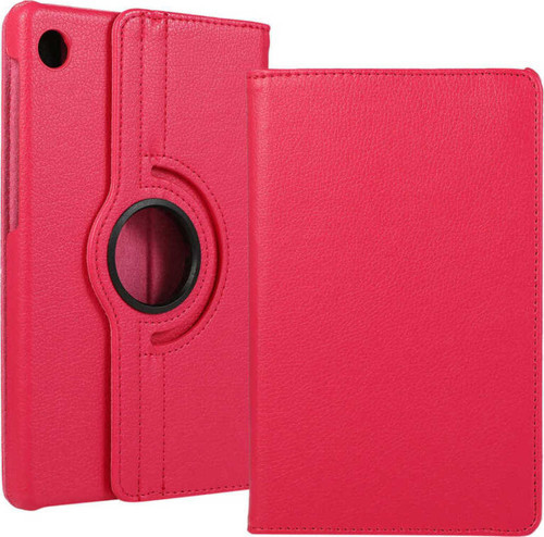Lenovo Tab M10 Plus Tbtb-128F 3. Jenerasyon Uyumlu Klfs Dönebilen Standlı Kılıf-Pembe Koyu