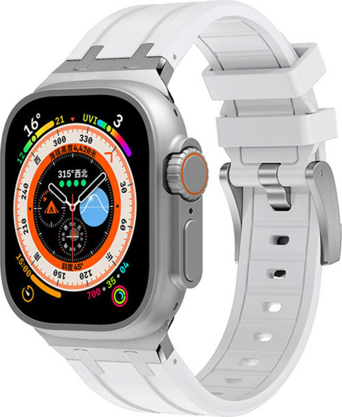 Watch Ultra 49Mm Uyumlu Krd-89 Uyumlu Klfs Kordon-Beyaz
