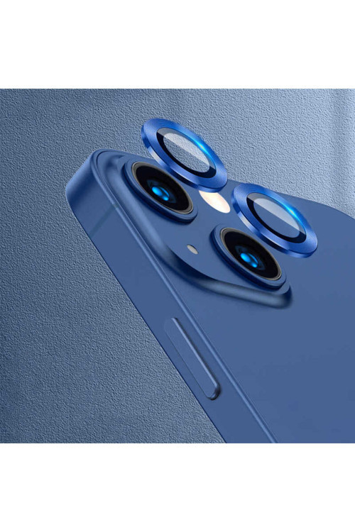 İphone 13 Mini Uyumlu Klfs Cl-07 Kamera Koruyucu-Lacivert