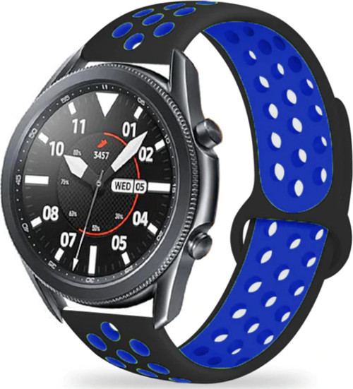 Gear S3 (22Mm) Krd-02 Uyumlu Klfs Kordon-Siyah-Mavi