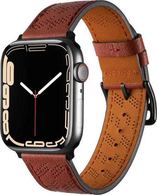 Watch 42Mm Uyumlu Krd-76 Pu Deri Kordon Strap Kayış Klfs- Mürdüm