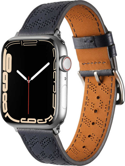 Watch 42Mm Uyumlu Krd-76 Pu Deri Kordon Strap Kayış Klfs- Lacivert