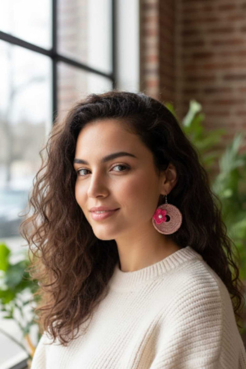 Crochet Örgü Günlük Küpeler