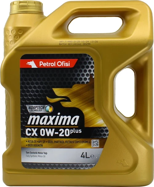 Maxima CX 0W20 4 Lt Tam Sentetik Motor Yağı