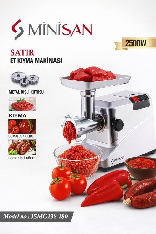 Satır Et Kıyma Makinesı Paslanmaz Çelik Profesyonel Kolay Kullanım