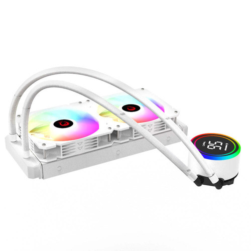 HELIOS C15 Beyaz 12cm Fan Sıcaklık Göstergeli Intel LGA1700AMD AM5 ARGB 240mm Sıvı