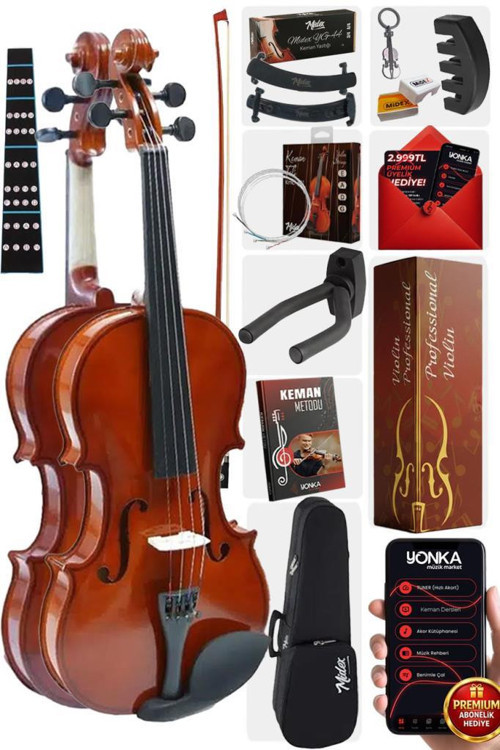 CVL-743-PAK Full Set Çocuk Kemanı Keman 3/4 (Yastık Susturucu Çanta Yay Tel Reçine)
