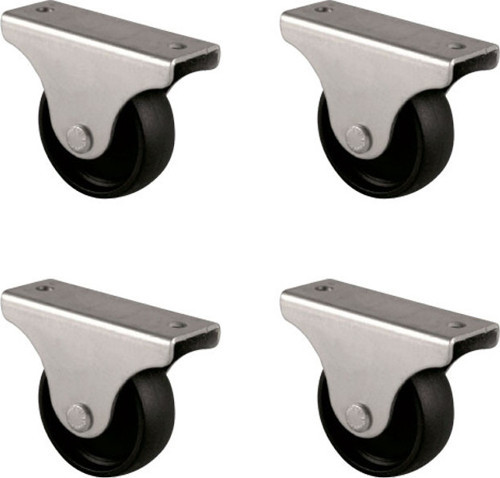 Furç Sabit Teker - 38MM - Siyah HKS229 - 4 Adet