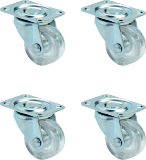 Furç Tablalı Bilyalı Teker - 38MM - Şeffaf HKS240 - 4 Adet