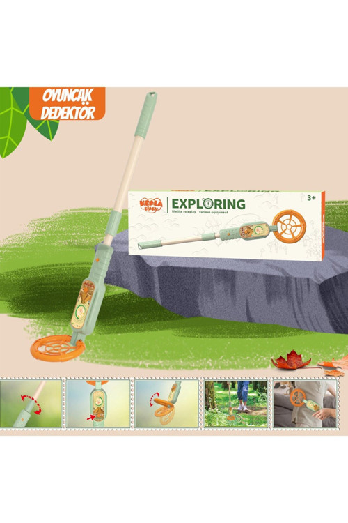 Learning Fun Çocuklar Için Kamp Dedektör Oyuncak Kamp Oyuncağı Hafif Metal Dedektör