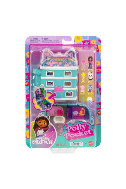 Gabby's Dollhouse mikro bebekler ve mini oyun seti, 9 aksesuar ve kedicik dostlar JFV02