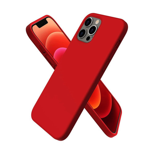 İphone 12 Pro Max Kılıf First Silikon - Koyu Kırmızı