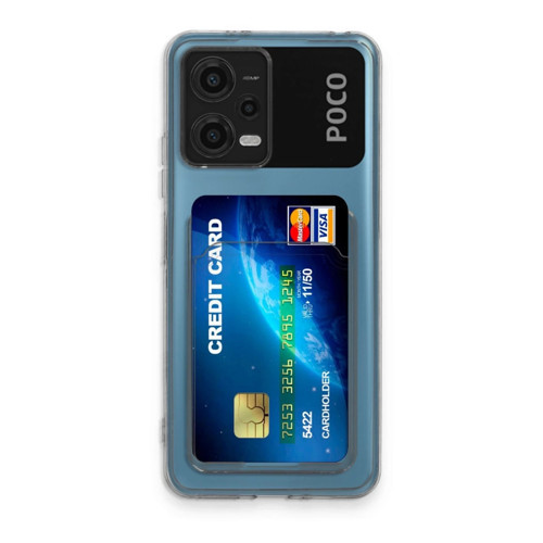 Xiaomi Poco X5 5g Kılıf Kart Şeffaf Silikon - Şeffaf