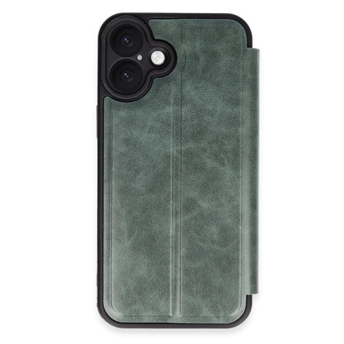 İphone 16 Kılıf Flip Cover - Koyu Yeşil