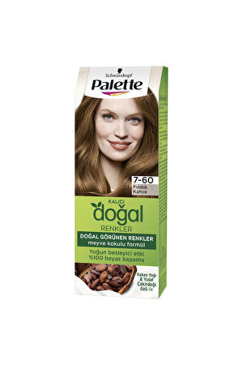 ( 2 ADET ) Palette Kalıcı Doğal Renkler Saç Boyası 7-60 Fındık Kahve