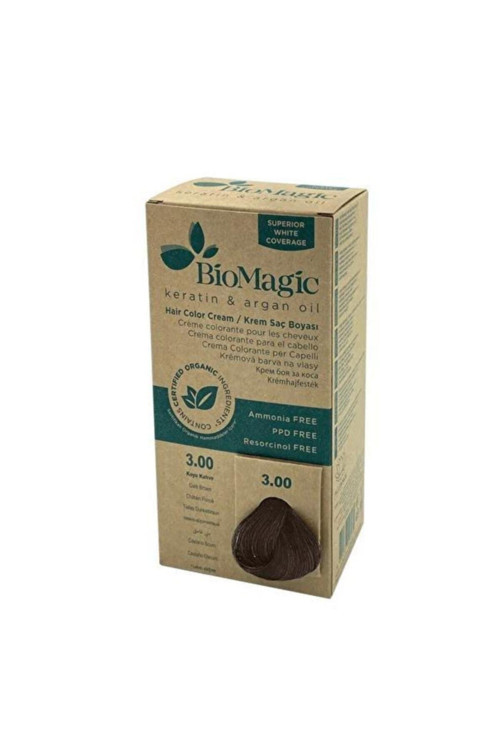 Doğal Organic 3.00 Koyu Kahve Kalıcı Krem Saç Boyası 60.ml GKÜrün168