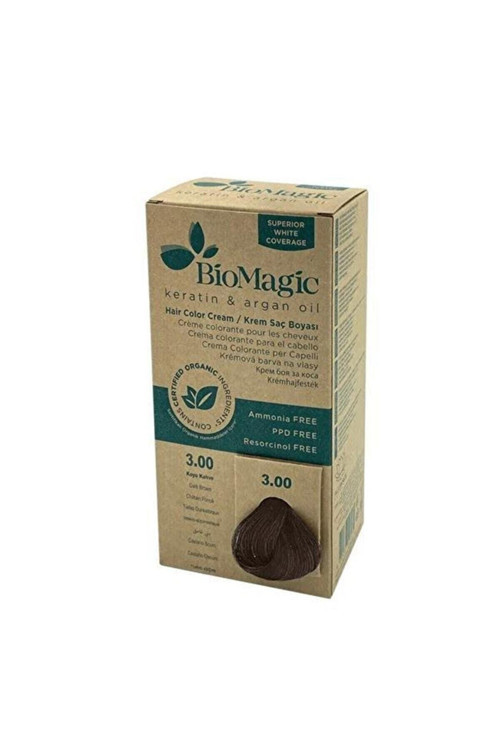 Natural Organic Krem Saç Boyası Koyu Kahve No. 3.00//60 Ml.;MIRACLE101115