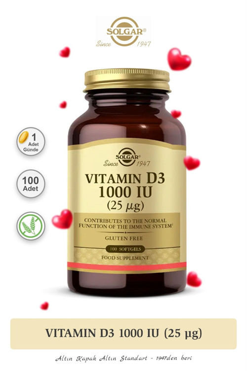 Vitamin D3 1000ıu 100 Kapsül