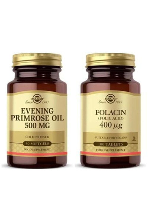 Evening Primrose 500 Mg 30 Kapsül+ Folic Acid 400 Mcg 100 Tablet