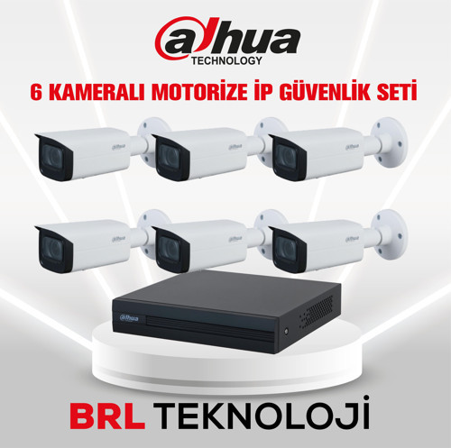 6 Kameralı 2 MP Motorize Ip Güvenlik Kamera Seti