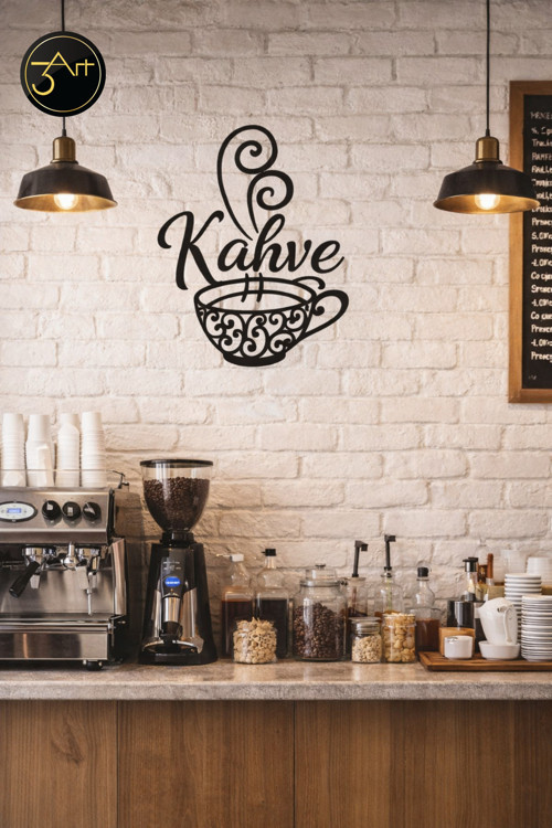 Kahve Duvar Tablosu – Dekoratif Mutfak & Kahve Köşesi Duvar Dekoru