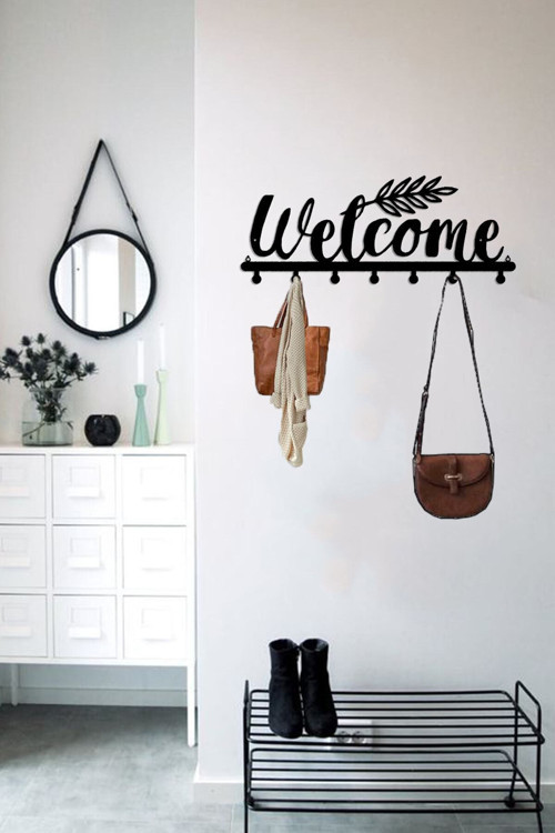 Dekoratif Metal Duvar Askısı - Modern Portmanto