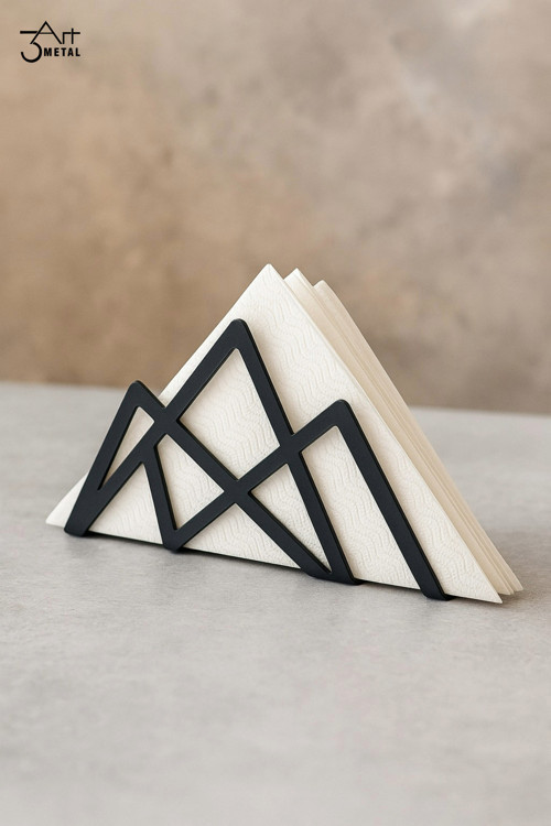 Şık Tasarımlı Metal Peçetelik - Modern Ve Dayanaklı Dekoratif Masa Aksesuarı