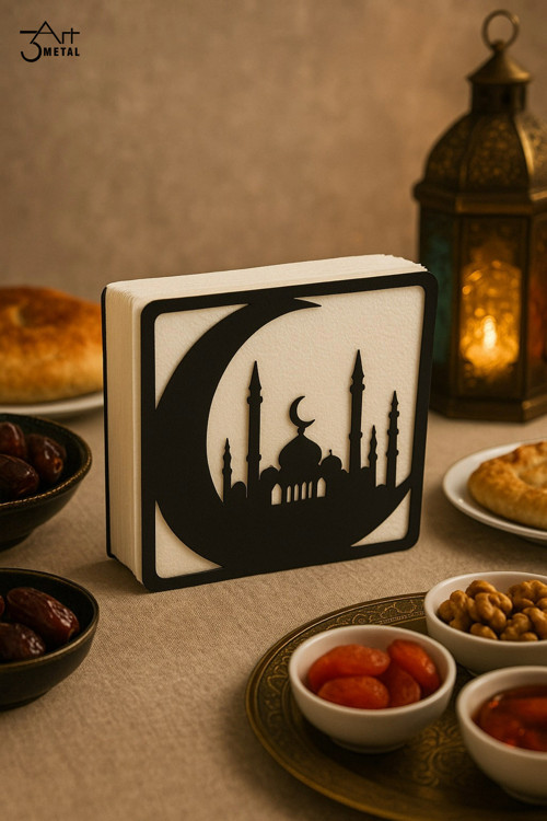 Şık Tasarımlı Metal Peçetelik - Modern Ve Dayanaklı Dekoratif Masa Aksesuarı