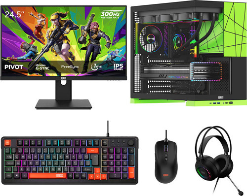 DRx8361 Ryzen 5 7500F 16GB DDR5 512GB NVMe 16GB RTX5060Ti 24.5 İnç 300Hz 1ms Oyuncu Oem Paket
