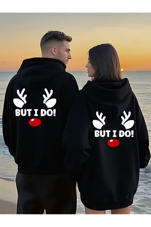 But I Do! Sevgili Kombini Hoodie – Unisex Oversize Kapüşonlu Sweatshirt 2’li Set