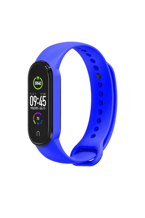 Xiaomi Mi Band 5 Uyumlu Krd-49 Örgü Klfs Kordon-Briliant Blue